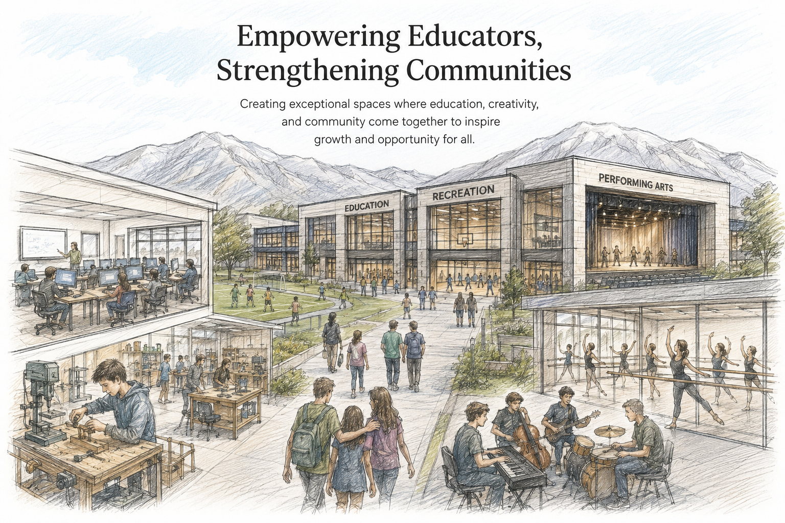 The Gathering Hub concept rendering